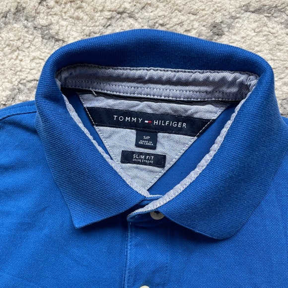Blue Tommy Hilfiger Polo Shirt (S) - Picture 5 of 6